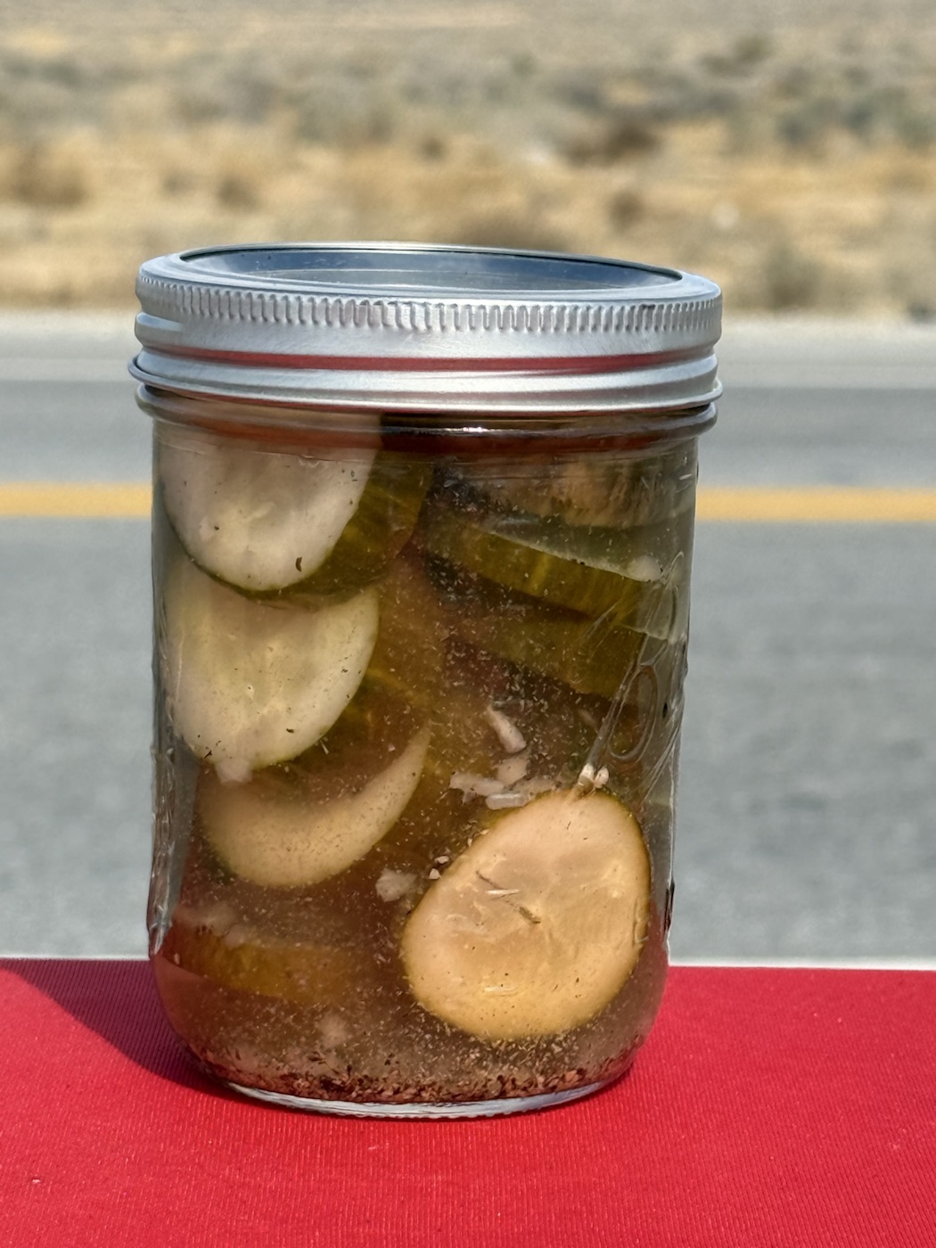 Ada's Pickles in a canning jar