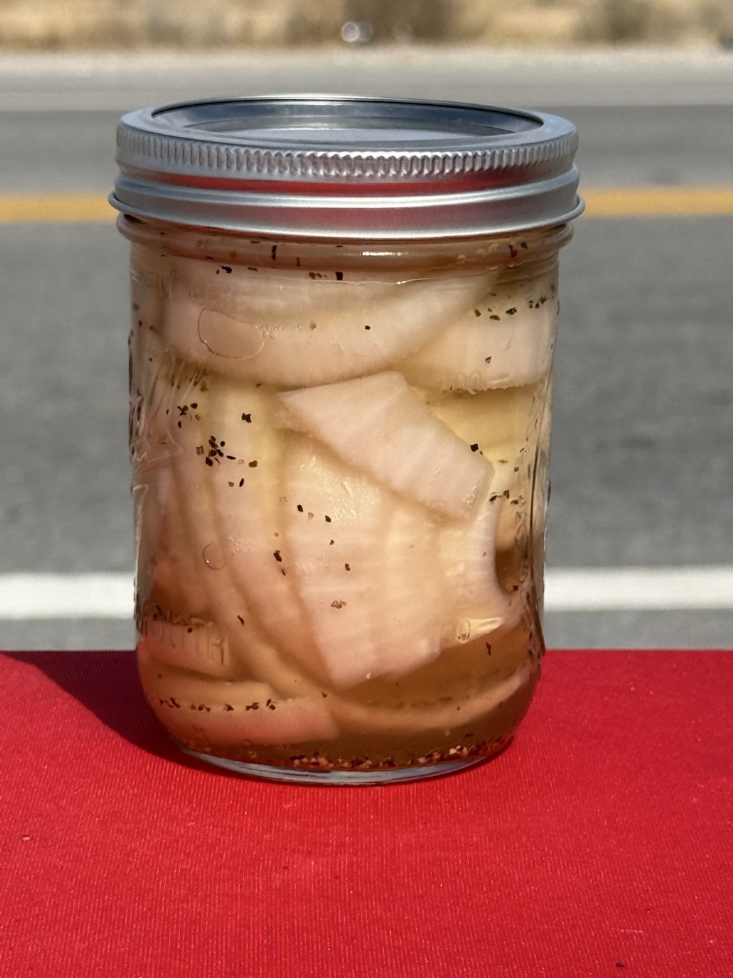 Pitmaster Onions in a canning jar