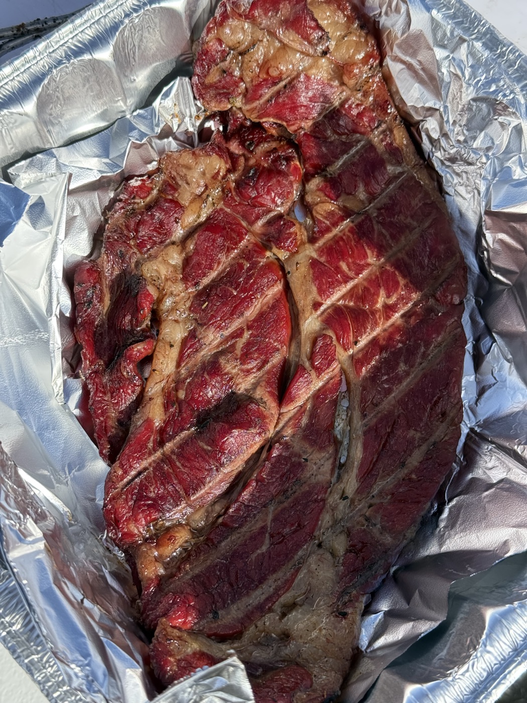 Whole smoked Ribeye Steak