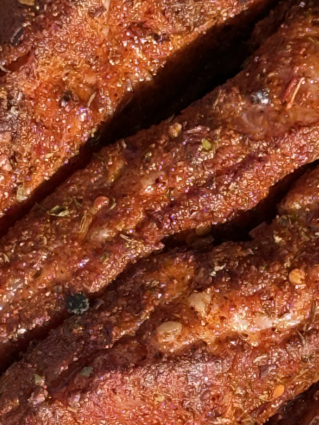 Smoked sausages on the grill